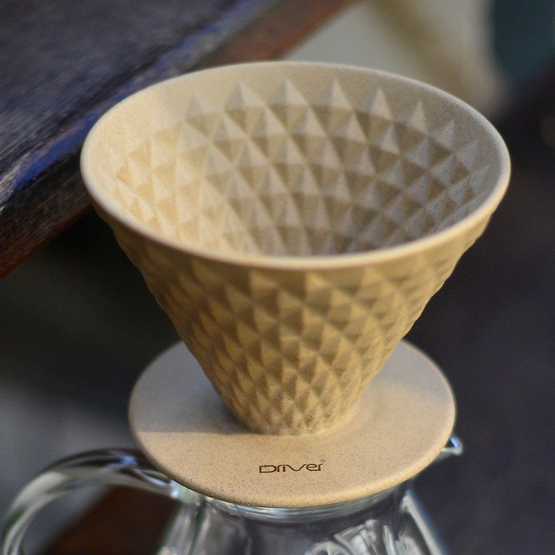 Driver窖作陶瓷滤杯2-4cup(褐色)-附不锈钢滤纸 - 咖啡壶/周边 - 陶 卡其色