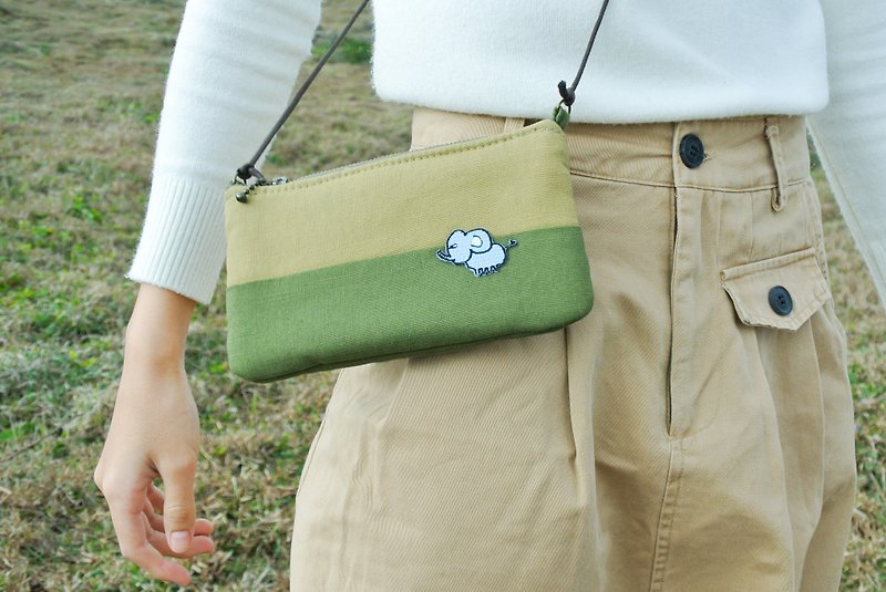 森林袋 - 皮夹/钱包 - 棉．麻 绿色