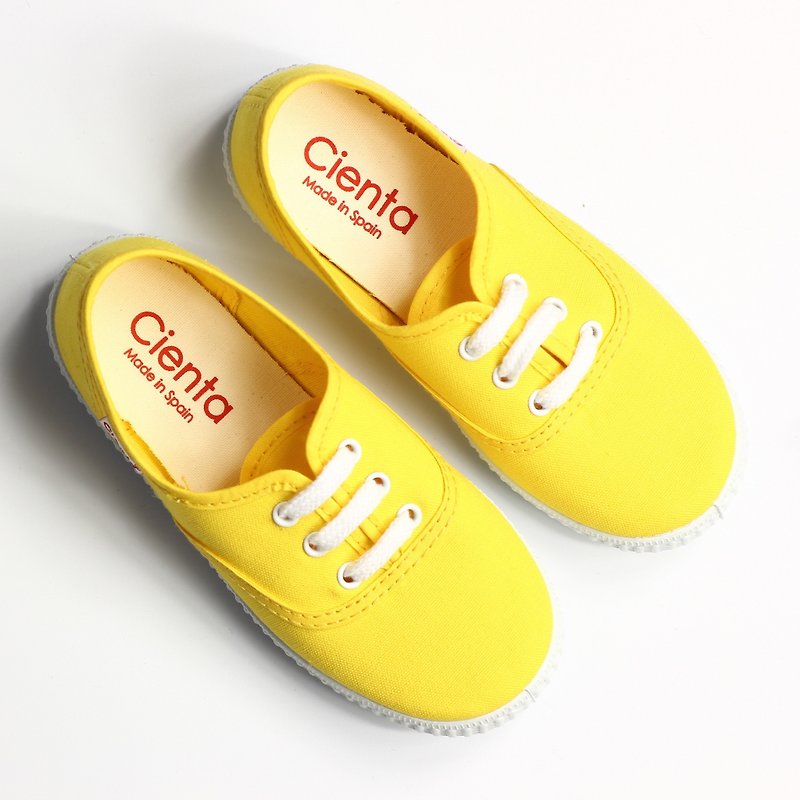 西班牙国民帆布鞋 CIENTA 52000 04黄色 大童、女鞋尺寸 - 女款休闲鞋 - 棉．麻 黄色
