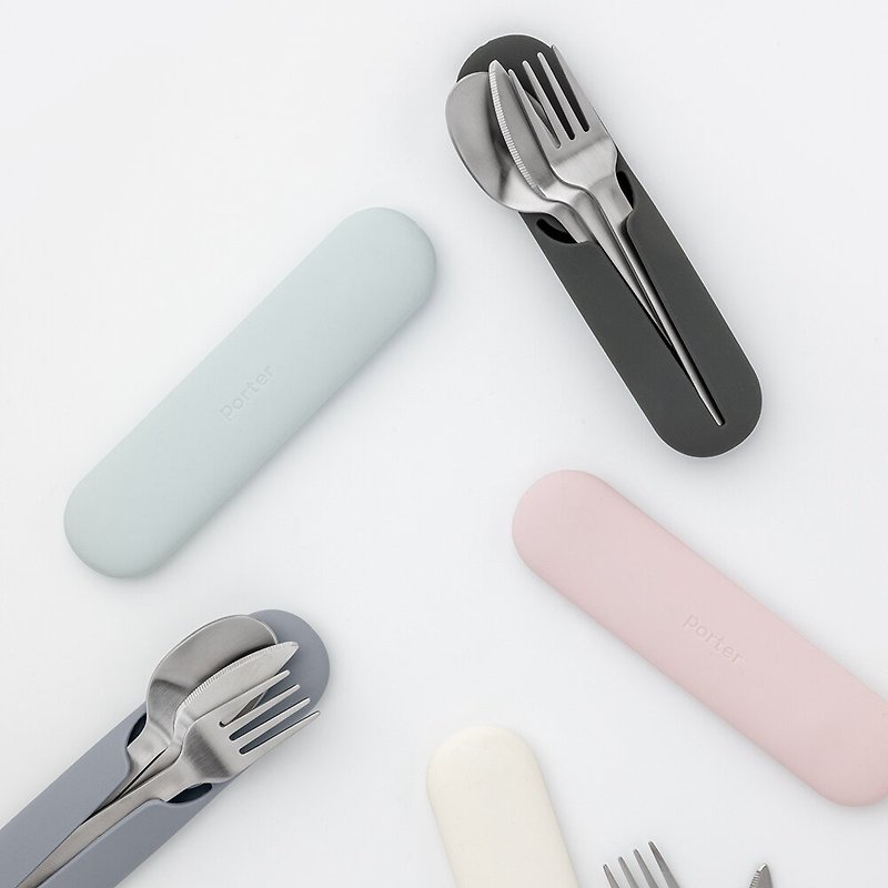 美国W&P三件组餐具 - 餐刀/叉/匙组合 - 不锈钢 多色