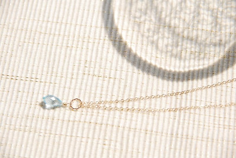 ブルートパーズのネックレス（14金gf） - 项链 - 宝石 蓝色