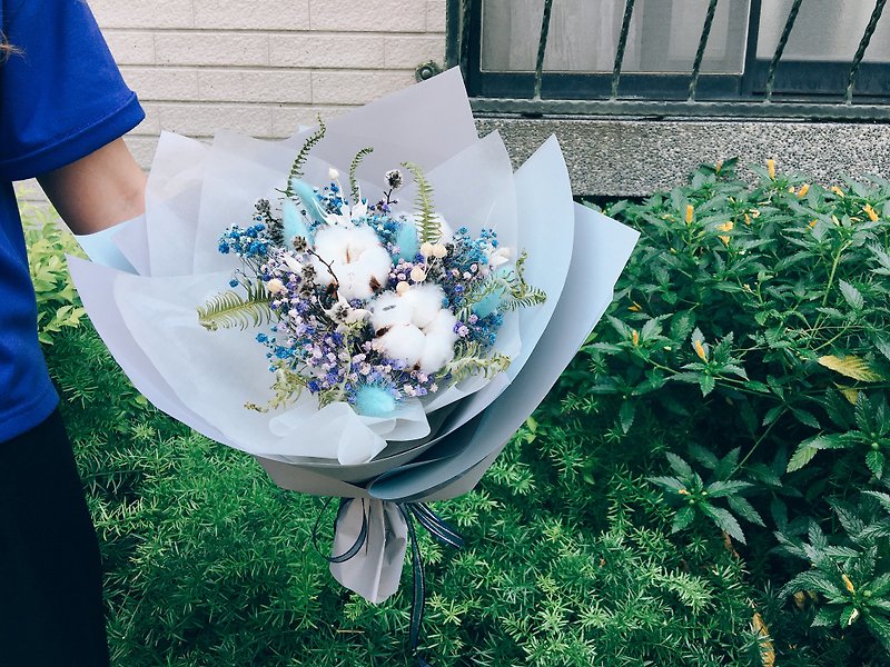 【好花】珍惜 蓝色满天星花束 情人节花束 毕业花束 母亲节花束 - 植栽/盆栽 - 植物．花 