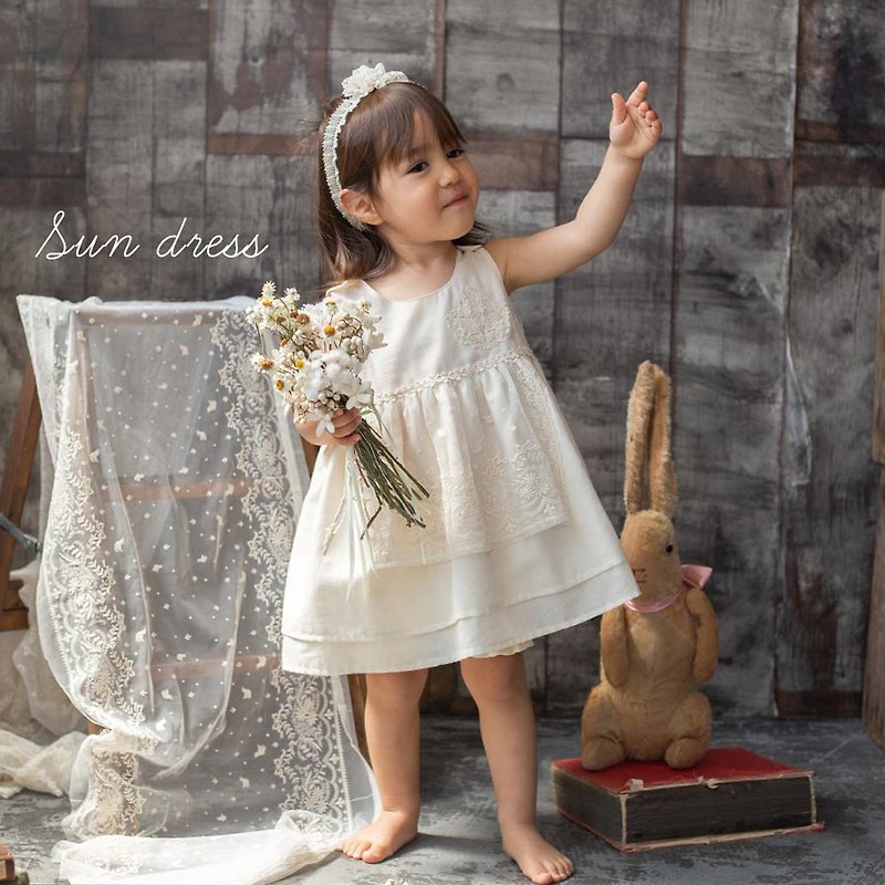 【日本Amorosa Mamma有机棉】婴童蕾丝洋装-王冠 - 童装礼服/连衣裙 - 棉．麻 