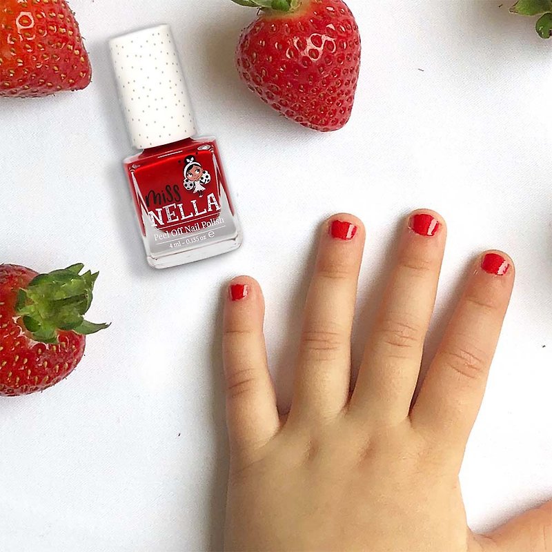 英国【Miss NELLA】儿童水性安全指甲油 - 草莓红 (MN07) - 指甲油/指甲贴 - 其他材质 红色
