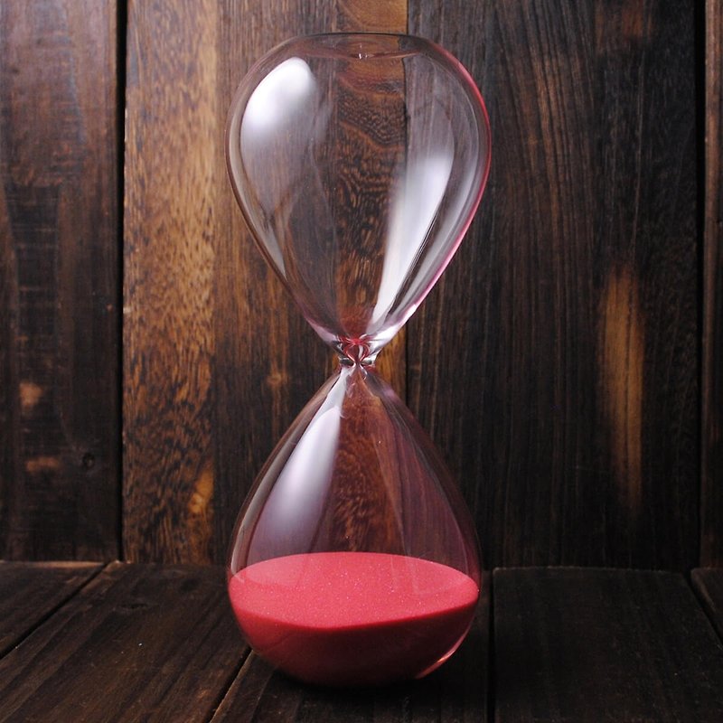 30分钟【时光沙漏】西瓜红色时光礼物 定制化沙漏 - 摆饰 - 玻璃 红色