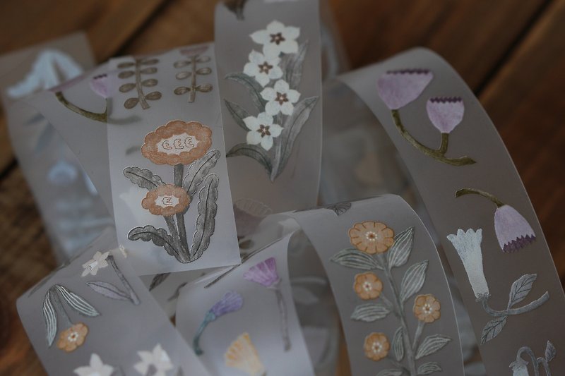 Flower Flower PET 胶带 雾面 纸胶带 Ivy Snow 森空 - 纸胶带 - 塑料 
