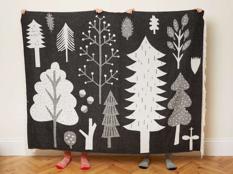 Forest Throw 纯羊毛编织毯 | Donna Wilson - 被子/毛毯 - 羊毛 黑色