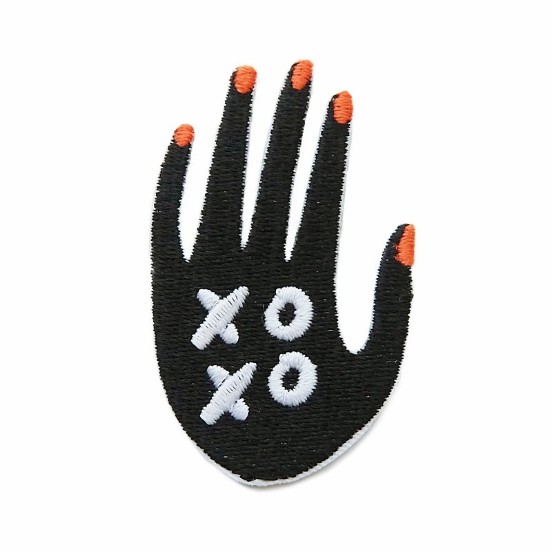 xoxo - embroidered patch - 徽章/别针 - 绣线 黑色