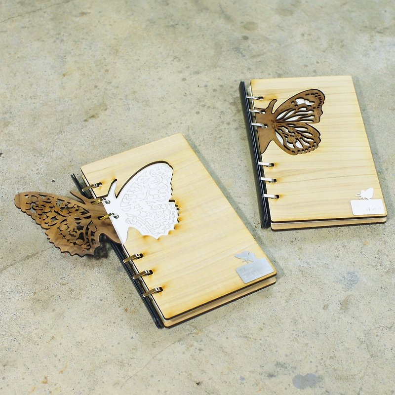 台湾蝴蝶系列-质感手写本 - 笔记本/手帐 - 木头 咖啡色