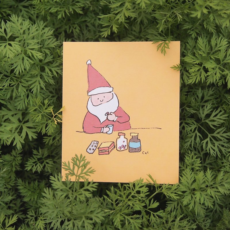 药罐子老人-圣诞卡 - 卡片/明信片 - 纸 橘色