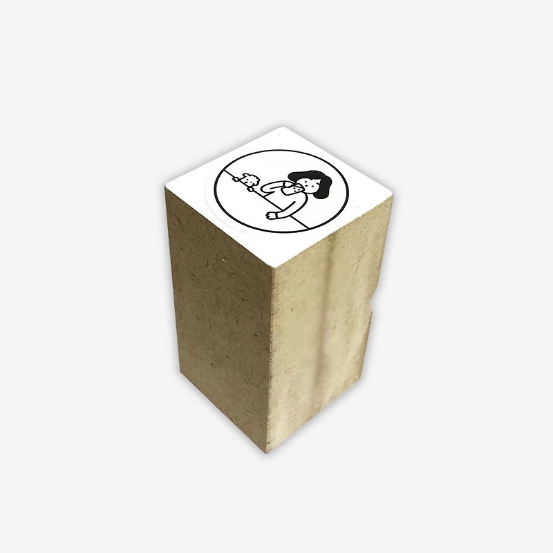 not alone | illustration wooden stamp - 印章/印台 - 木头 咖啡色