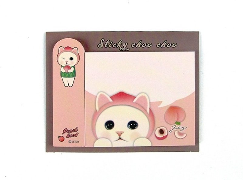 JETOY, 甜蜜猫 自黏 便利贴本_Peach hood J1711303 - 便条纸/标签贴 - 纸 粉红色