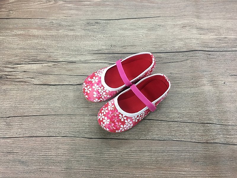 童鞋 樱花 桃红色  - 童装鞋 - 棉．麻 粉红色
