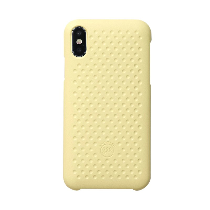 日本AndMesh QQ饼干防撞保护壳-iPhone Xs 淡黄(4571384959582) - 手机壳/手机套 - 其他材质 黄色