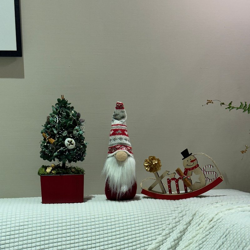 【圣诞交换礼物】永生发光圣诞树 雪人挂饰 北欧圣诞老人 - 摆饰 - 其他材质 绿色