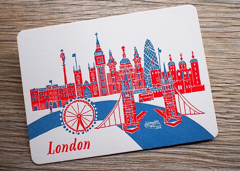 旅游活版印刷明信片-伦敦 - 卡片/明信片 - 纸 多色