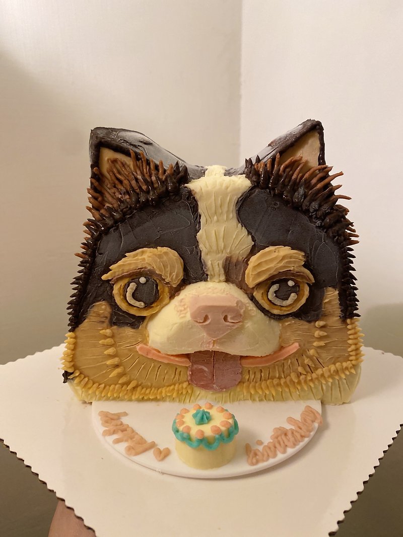 【定制化蛋糕】吉娃娃造型立体蛋糕 生日蛋糕 宠物蛋糕 戚风蛋糕 - 蛋糕/甜点 - 新鲜食材 