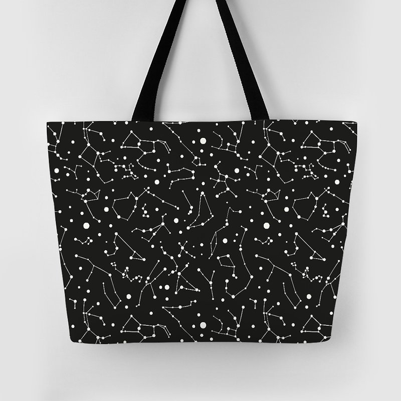 星空 星座 Constellation / 防泼水肩背购物袋 - 侧背包/斜挎包 - 其他材质 黑色