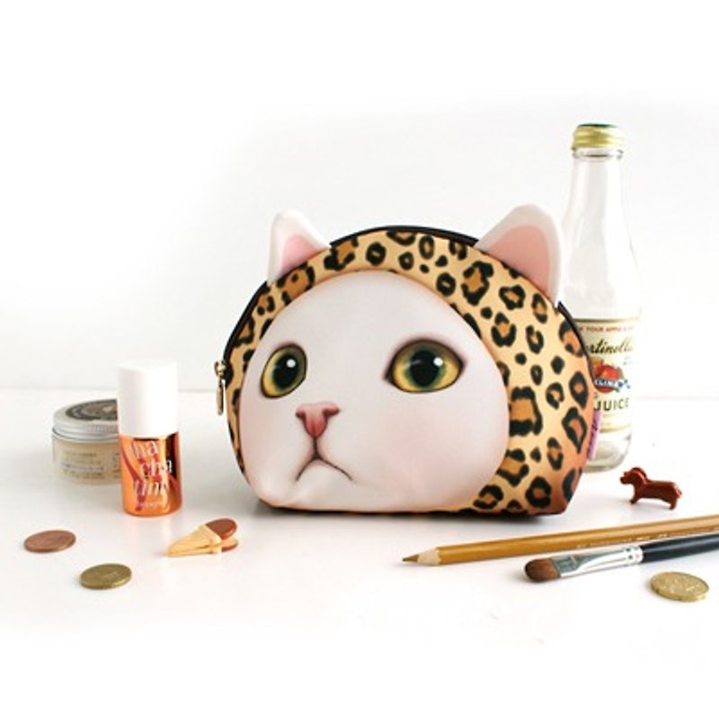 JETOY,Choo choo甜蜜猫娃娃化妆包 _Reopard (J1309103) - 化妆包/杂物包 - 其他材质 咖啡色
