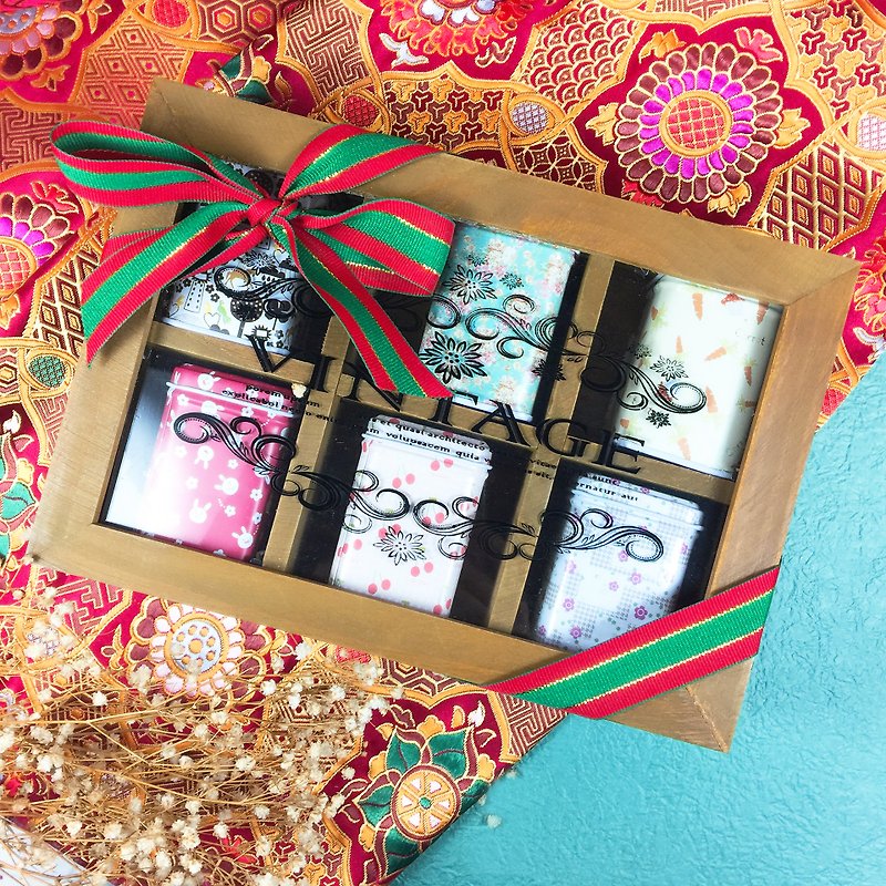 圣诞精选花茶木盒组 (小) - 茶 - 其他材质 多色