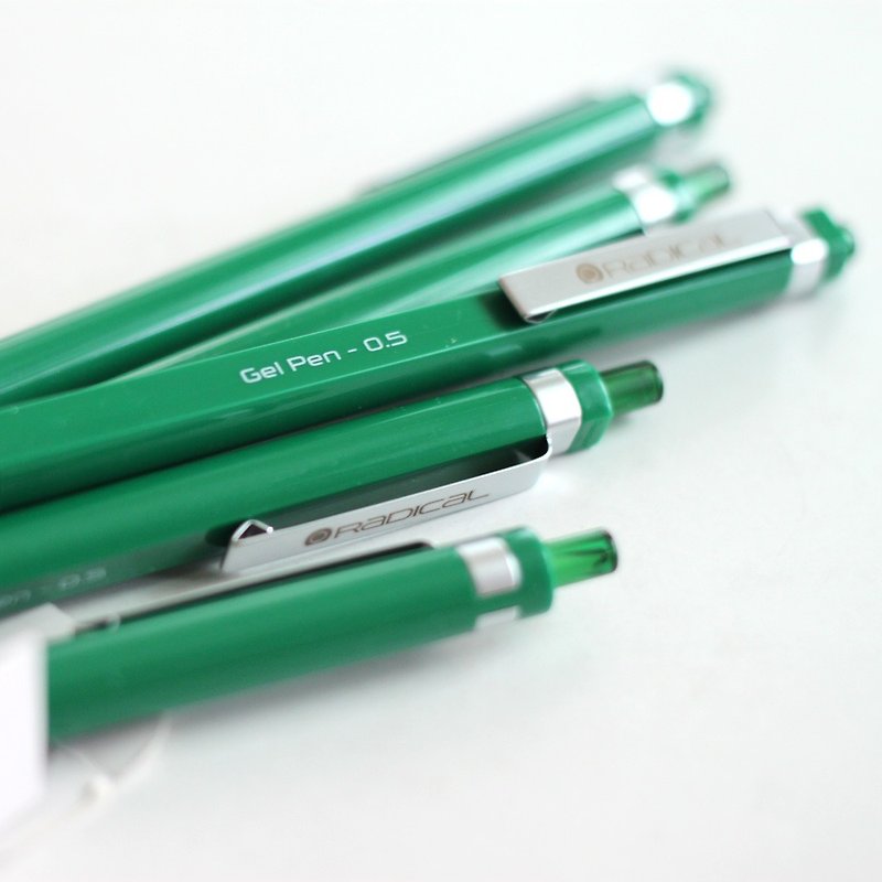 PREMEC 瑞士品牌 RADICAL 胶墨笔 0.5mm 质感金属笔夹 绿色笔身绿色笔芯单入装 - 其他书写用品 - 塑料 绿色