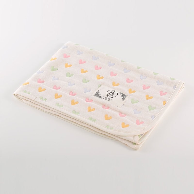 【日本制三河木绵】六重纱布被－甜蜜爱心马卡龙XS号 - 被子/毛毯 - 棉．麻 