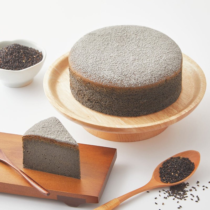 黑芝麻麻麻蛋糕 - 6寸蛋糕 - 蛋糕/甜点 - 新鲜食材 灰色