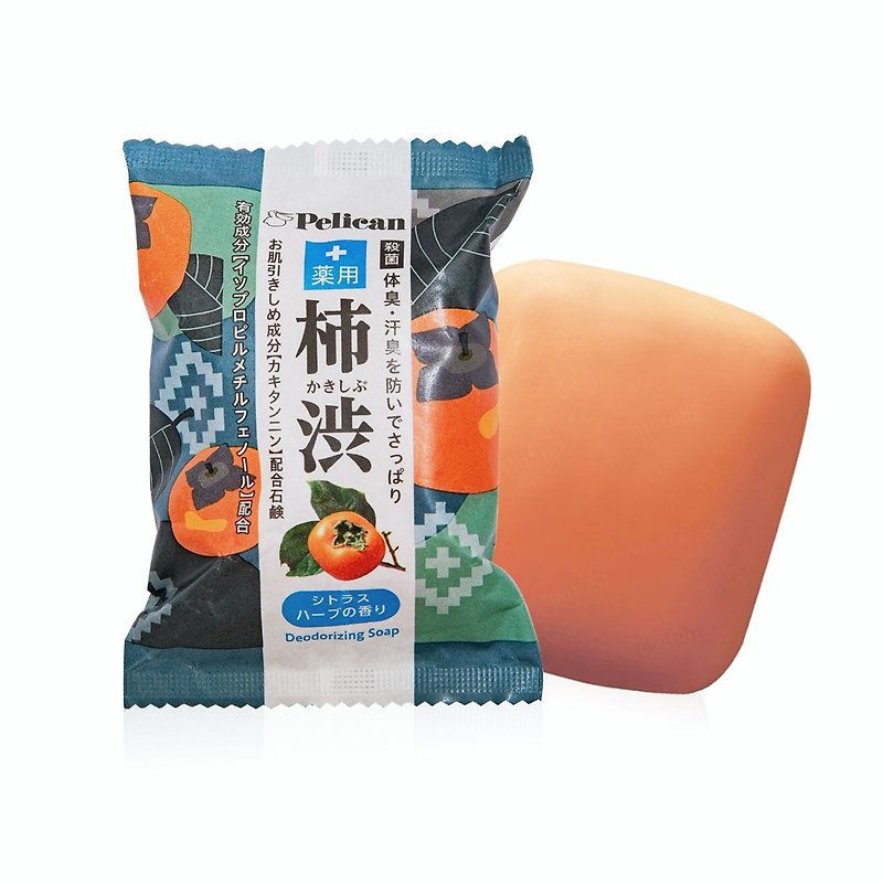 日本 Pelican 柿涉抗菌植物精油皂 柑橘植物香气 - 肥皂/手工皂 - 其他材质 绿色
