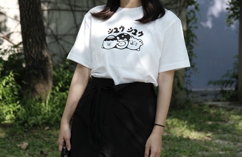 シュウシュウ品牌T-shirt - 女装 T 恤 - 棉．麻 白色