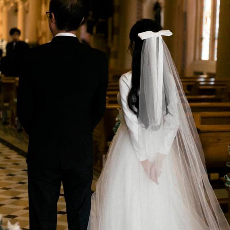 Valentino Bow Wedding Veil - 发饰 - 聚酯纤维 白色
