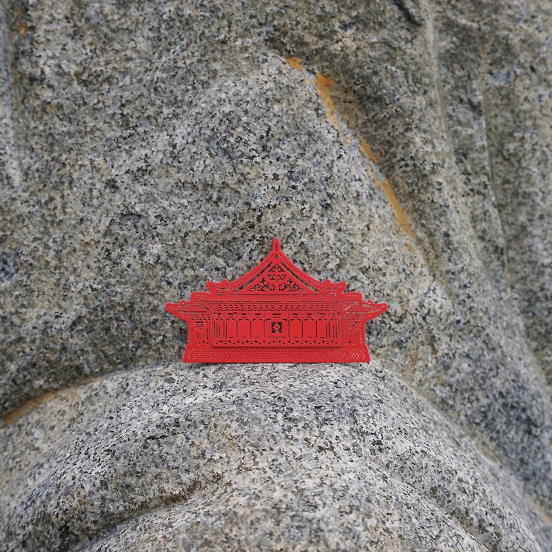 麦麦藏宝图-国家音乐厅 纸雕书签 | 在地文化 历史建筑 文具送礼 - 书签 - 纸 红色