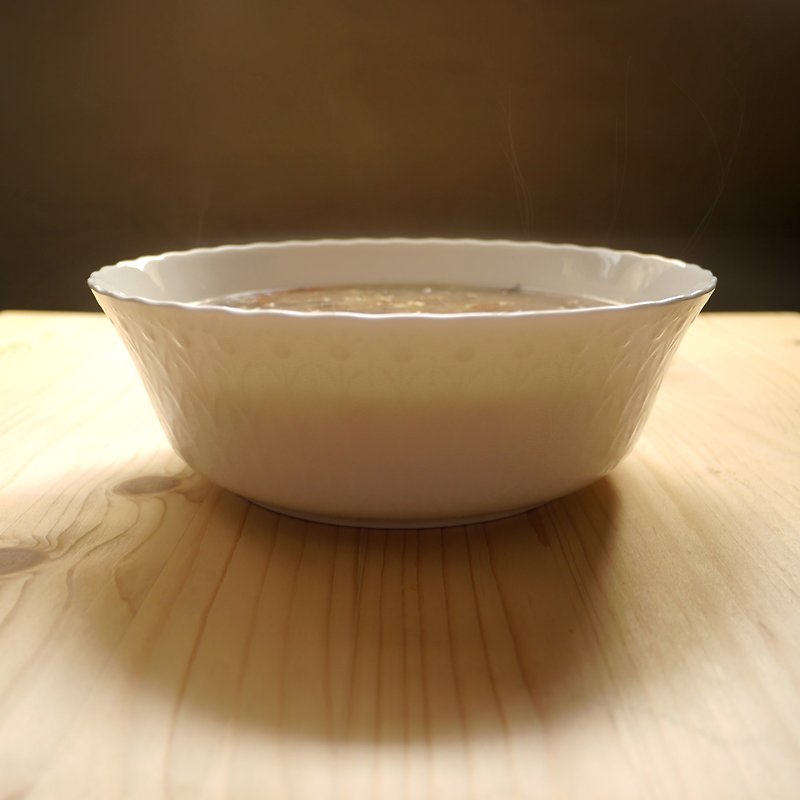 Silky White 丝路骨瓷圆型沙拉盆 汤盆(22cm) - 碗 - 瓷 白色