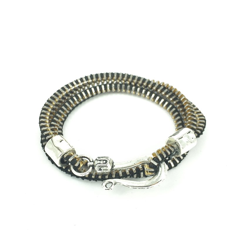 Special Collection-仿旧链齿绕绳手环 - 手链/手环 - 其他金属 银色