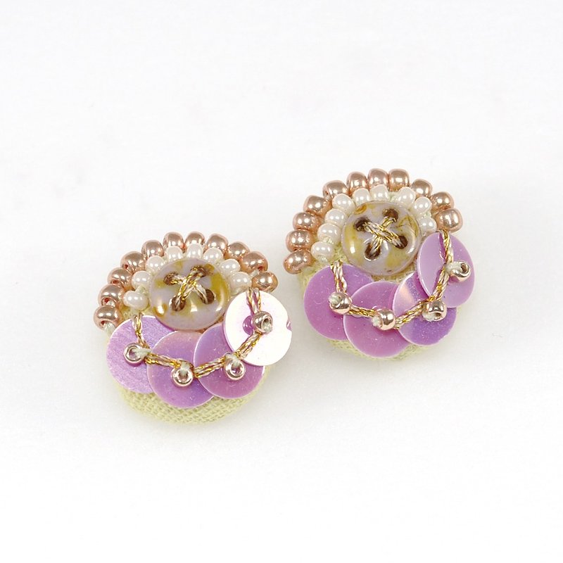 耳環 tiny circle beads earrings,statement earrings,beaded earrings pink 6 - 耳环/耳夹 - 塑料 粉红色