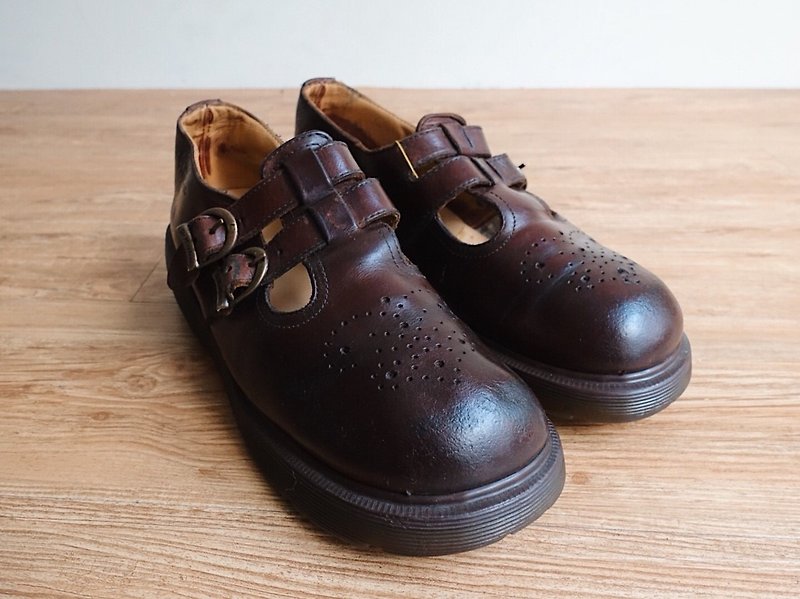 Vintage 鞋款 / Dr.Martens 马汀大夫 / 玛莉珍皮鞋 no.20 - 女款皮鞋 - 真皮 咖啡色