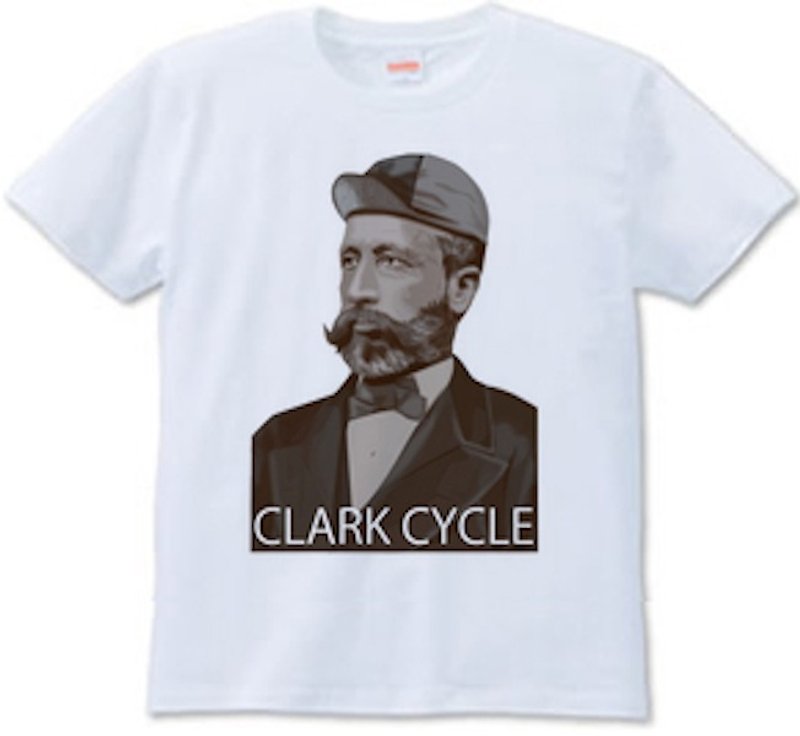 CLARK CYCLE（Tシャツ　white・ash） - 中性连帽卫衣/T 恤 - 棉．麻 白色