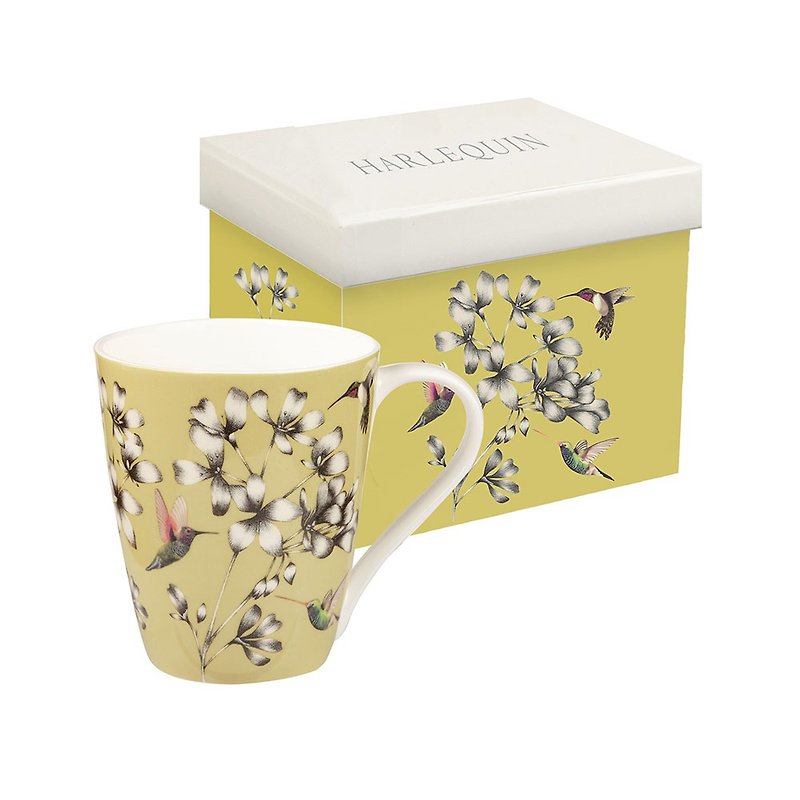 Harlequin联名款(春天绿蜂鸟)-425ml骨瓷马克杯-附原装彩盒 - 咖啡杯/马克杯 - 瓷 绿色