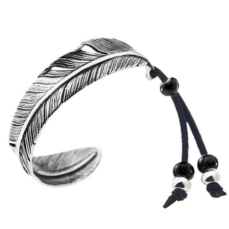 琉璃羽毛手环 Solo Feather Bracelet - 手链/手环 - 其他金属 