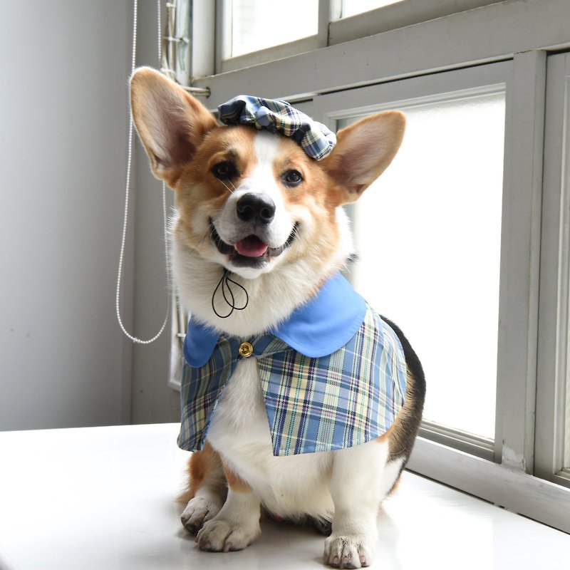 宠物复古时尚组 | 斗篷+贝雷帽 | 狗 | ZAZAZOO - 衣/帽 - 棉．麻 多色