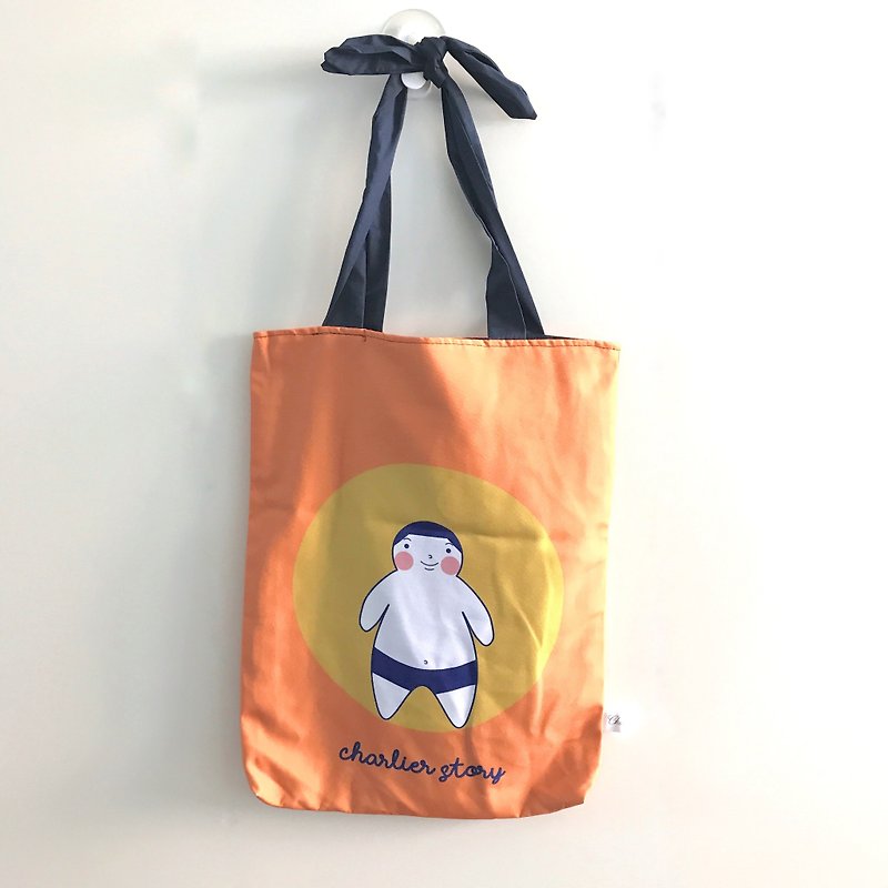 肥仔乐 TOTEFAT - M号 – 白雪雪沙龙(橙橘) - 手提包/手提袋 - 聚酯纤维 多色