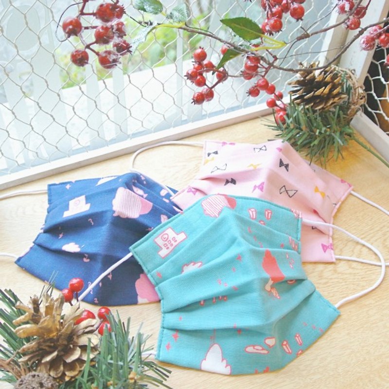 handmade masks Christmas Limited, The Lucky Bag Set【E】 - 口罩 - 棉．麻 粉红色