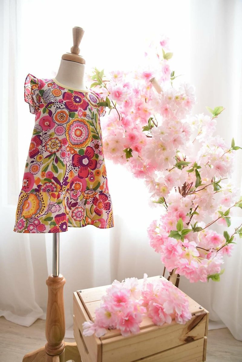 波西米亚 小洋装  - 童装礼服/连衣裙 - 棉．麻 粉红色