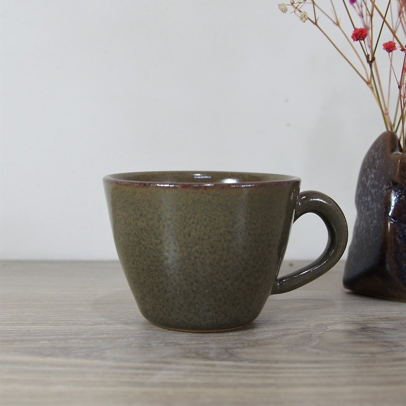 海参绿蓝釉咖啡杯,茶杯,马克杯,水杯-约120ml - 咖啡杯/马克杯 - 陶 绿色