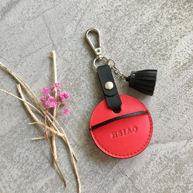 gogoro钥匙皮套 活动钩环+小流苏 红色定制化礼物 - 钥匙链/钥匙包 - 纸 红色