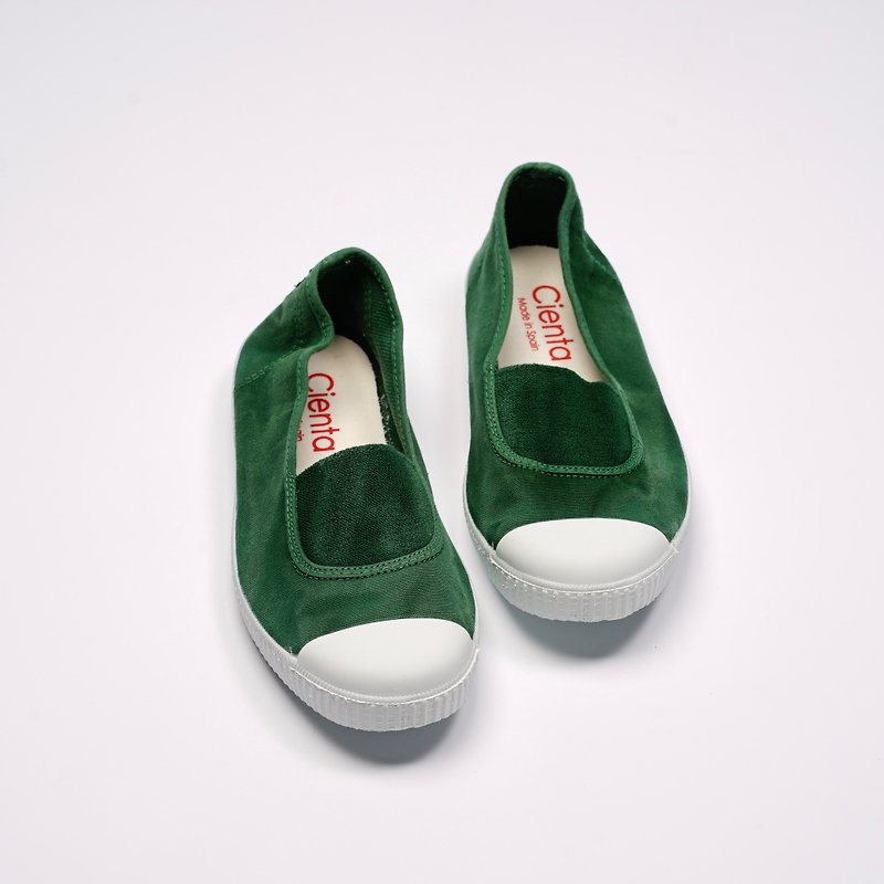 西班牙国民帆布鞋 CIENTA 75777 60 绿色 洗旧布料 大人 - 女款休闲鞋 - 棉．麻 绿色