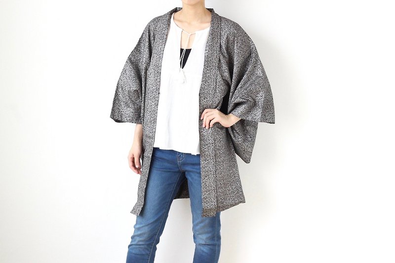 kimono jacket, kimono cardigan, Japanese clothing, kimono sleeve, kimono /3588 - 女装休闲/机能外套 - 聚酯纤维 银色