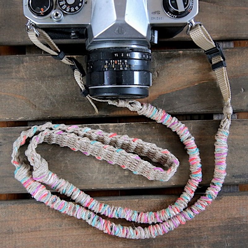 MIX麻紐ヘンプカメラストラップcolorful/ベルト - 相机背带/脚架 - 棉．麻 多色