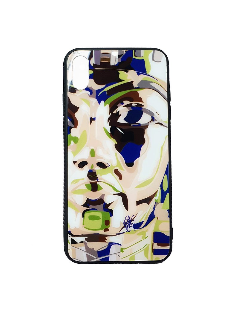 三色迷彩法老王 钢化玻璃手机壳  iPhone/SAMAUNG/OPPO/HUAWEI - 手机壳/手机套 - 玻璃 黑色