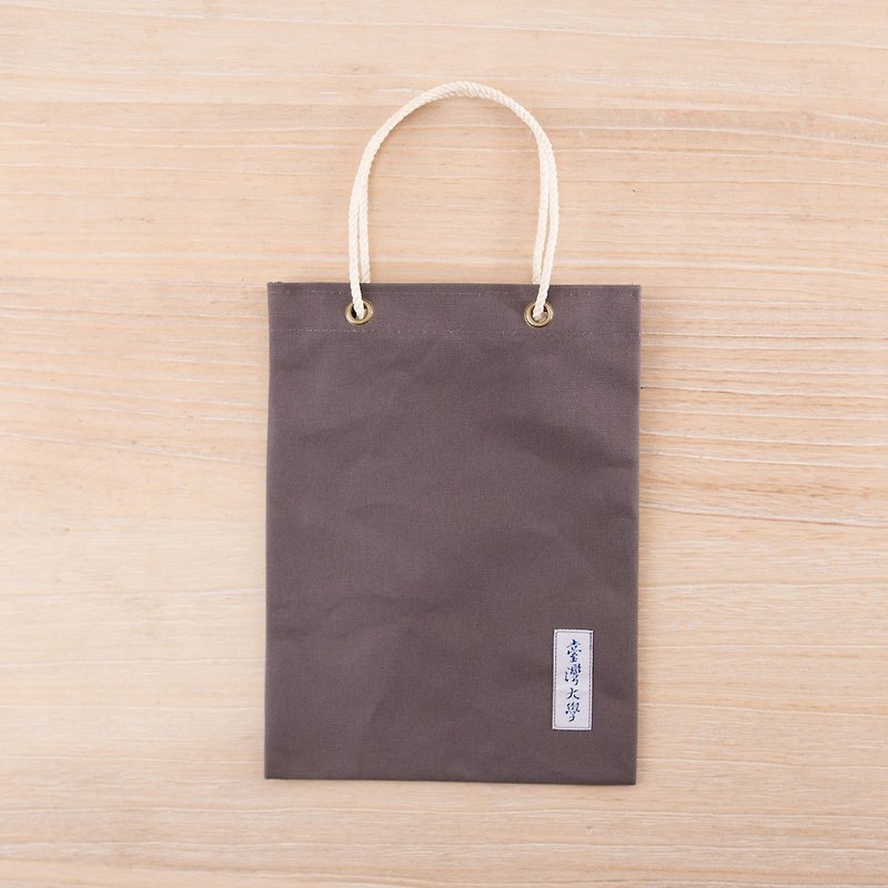 台湾大学iPad帆布书袋-深灰 - 手提包/手提袋 - 棉．麻 灰色