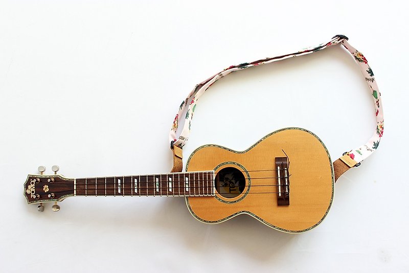 ukulele strap  kit - 皮件 - 真皮 咖啡色
